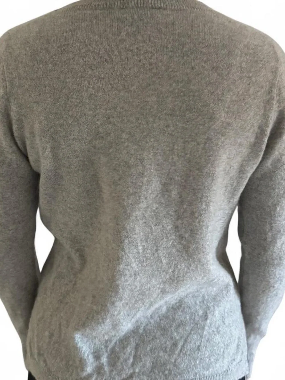 J. Crew Women's Heather Gray Crewneck Cashmere Sweater